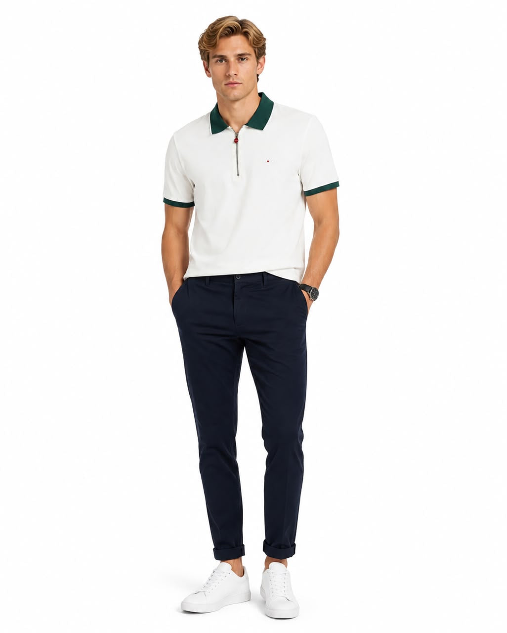 Kiton - Quarter-Zip Polo T-Shirt - White