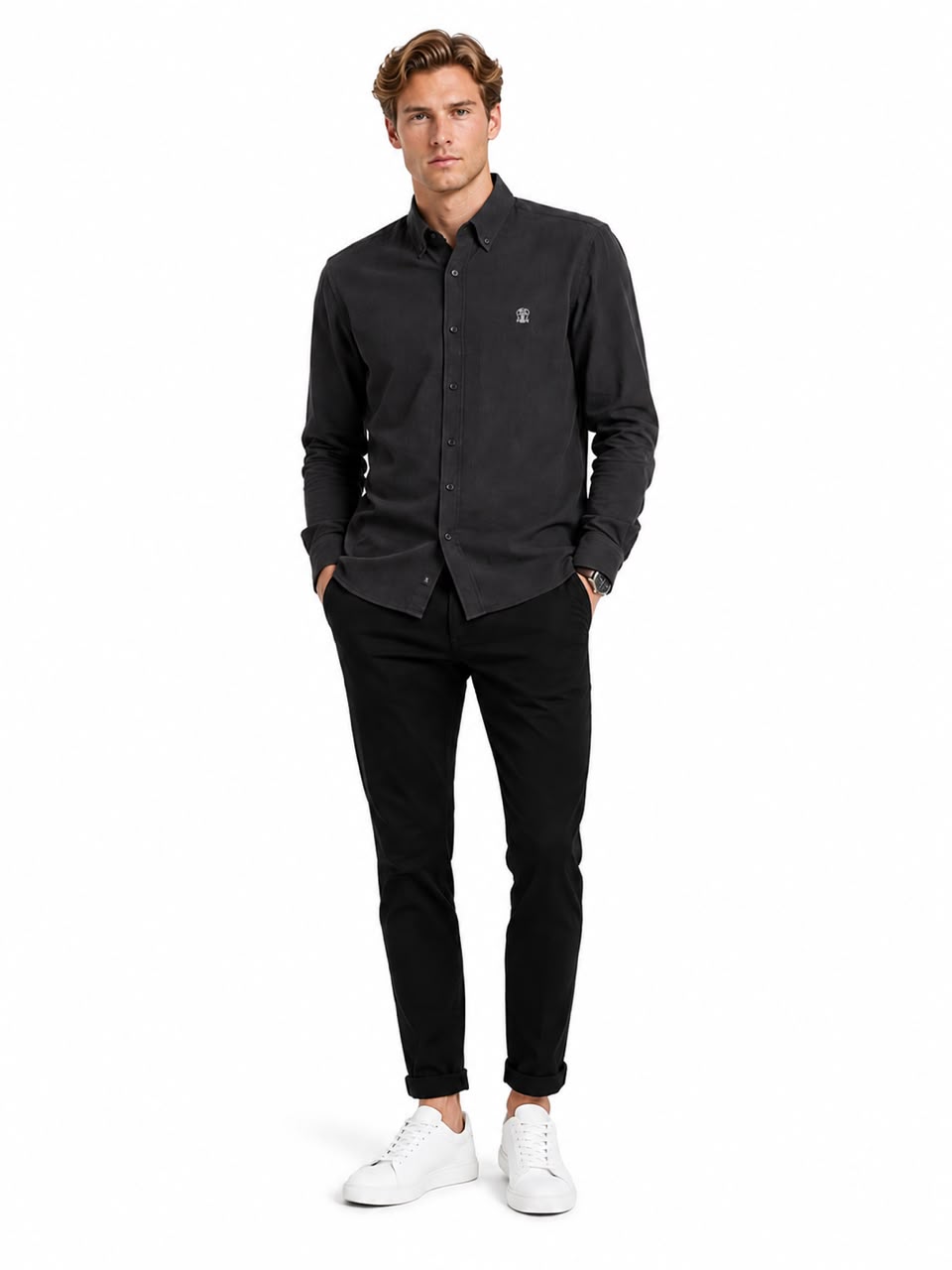 Brunello Cucinelli - Long-Sleeve Shirt - Black