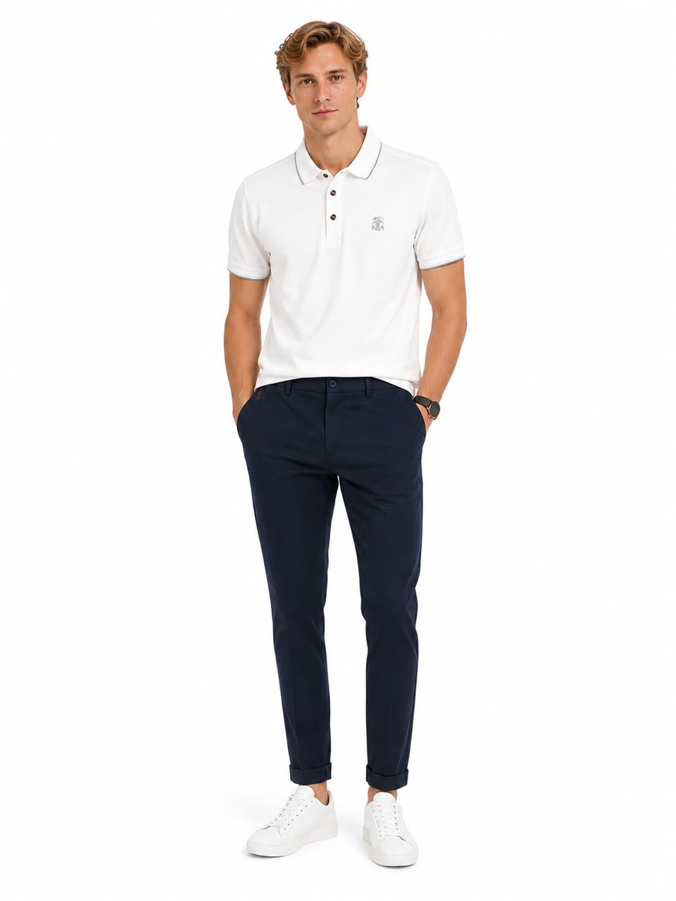 Brunello Cucinelli - Polo T-Shirt - White