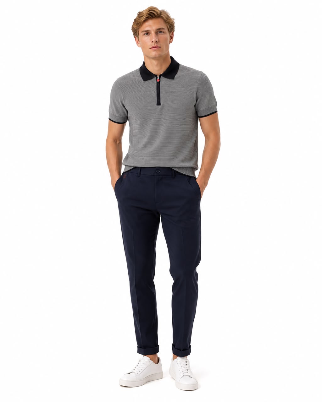Kiton - Quarter-Zip Polo T-Shirt