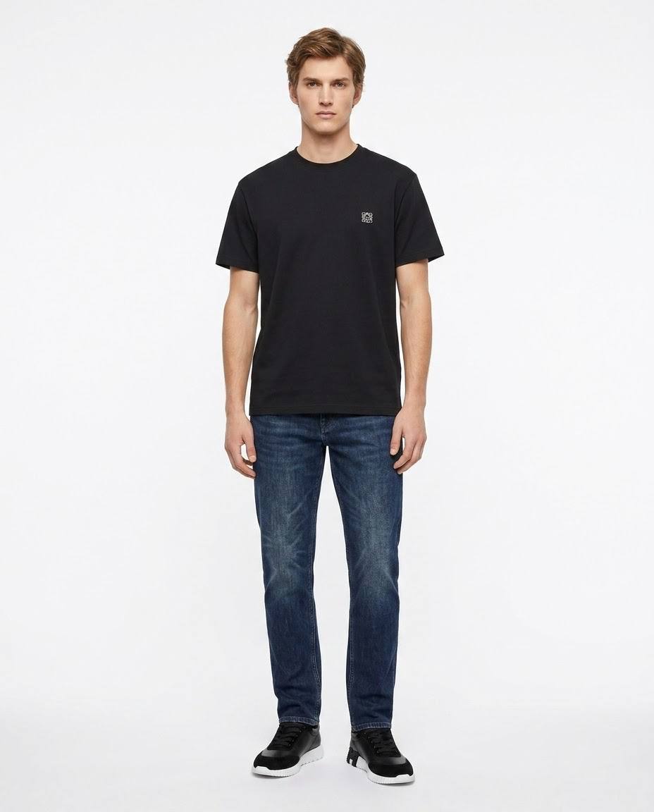 Loewe - Silver Logo T-Shirt - Black