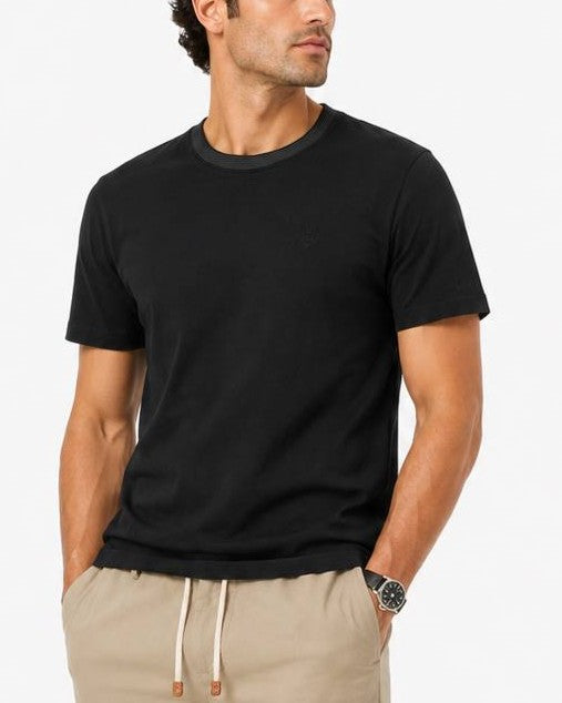 Loro Piana - Striped-Collar T-Shirt - Black
