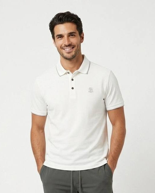 Brunello Cucinelli - Polo T-Shirt - White
